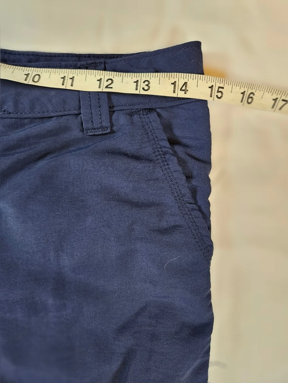 Unbranded Boys Blue Adjustable Waist Cargo Pocket Nylon Shorts Size 10 Husky
